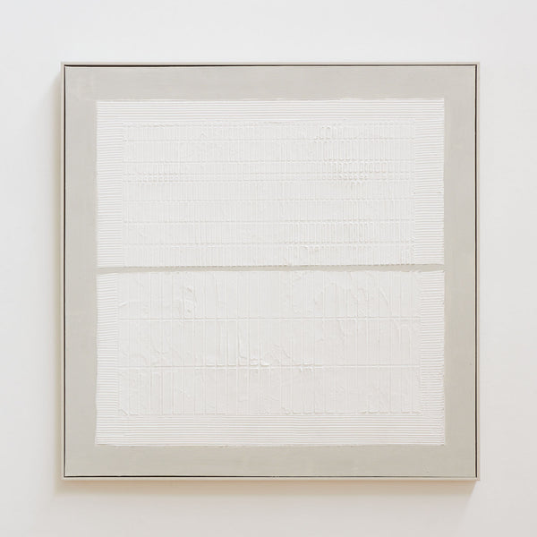 Tess Tableaux en toile texturée blanche et grise
