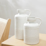 Vase en céramique texturée Meli Ecru