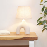 Bula Lampe de table en céramique blanche