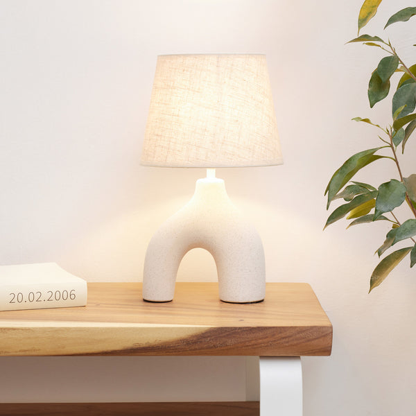 Bula Lampe de table en céramique blanche