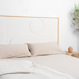 Cadal Tête de lit blanc aresona et texture bois