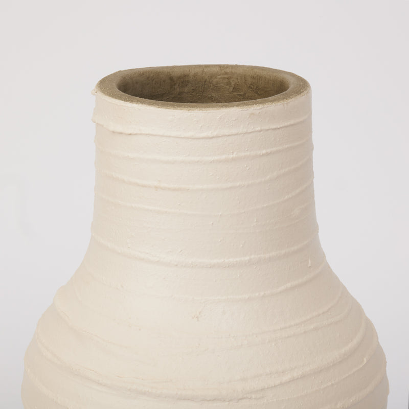 Lina Vase en céramique avec texture beige