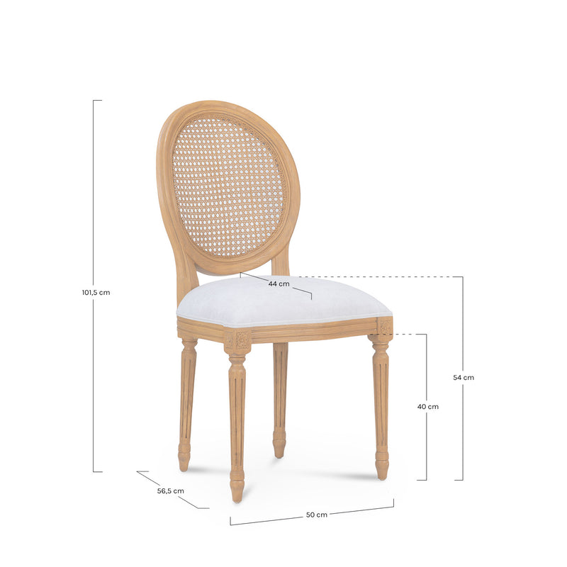 PACK 4 ROUNDED CHAISES BEIGE