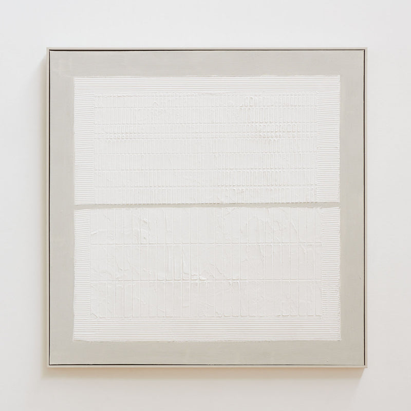 Tess Tableaux en toile texturée blanche et grise