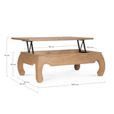 Curve table basse ajustable bois 