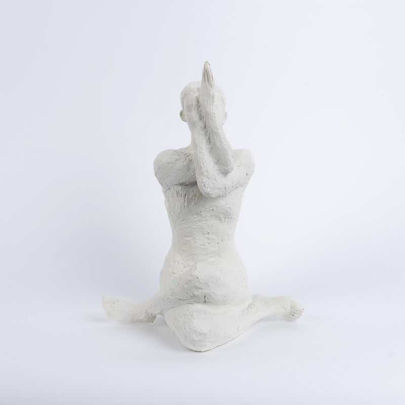 Garu Figure décorative blanche yoga
