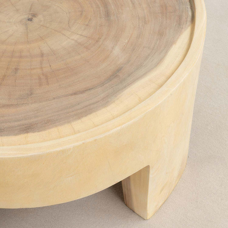 Kori Table basse ronde en bois massif