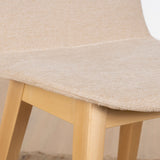 Meis chaise salle à manger bois rembourrée beige