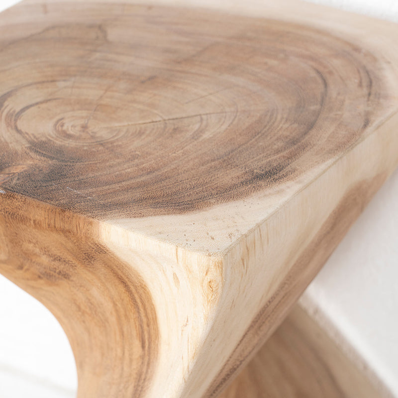 Slide table d'appoint bois naturel