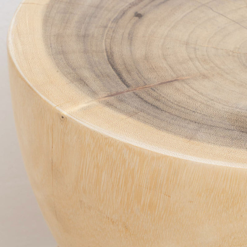 Totem Table de chevet ronde en bois massif